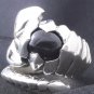 925 SILVER SCORPION BLACK GEM BIKER KING RING sz 9.75