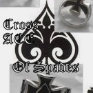 925 Silver Maltese Cross Good Luck Ace of Spades 10.75