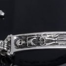 925 SILVER SKELETON BONECRASHER BIKER BRACELET 8.4"