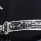 925 SILVER SKELETON BONECRASHER BIKER BRACELET 8"