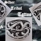 925 Silver Tribal Tattoo Chopper Biker Ring US sz 7