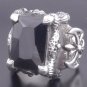 KING CLAW STERLING SILVER BATTLE AXE GEM RING sz 8.75