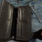 BIFOLD CARVED EAGLE CALF LEATHER CHOPPER BIKER WALLET