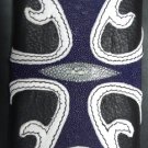 Tribal Design Calf Leather Stingray Eye Chopper Biker Wallet