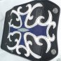 Tribal Design Calf Leather Stingray Eye Chopper Biker Wallet