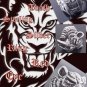 TIGER SABER TOOTH 925 STERLING SILVER RED GEMSTONE EYE BIKER RING US sz 9.25