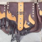 TRAVEL FLAME LEATHER CHOPPER MONEY HIPSTER BELT POUCH