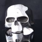 925 STERLING SILVER KEITH RICHARD SKULL BIKER CHOPPER KING RING US sz 10.25