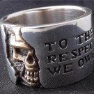 HIDDEN SKULL MALTESE CROSS 925 STERLING SILVER KING BIKER CHOPPER RING  US 9.25
