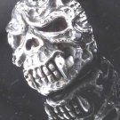 925 STERLING DEMON SABER TOOTH SKULL BIKER ROCKSTAR CHOPPER KING RING US SZ 12