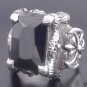 KING CLAW FANG 925 STERLING SILVER BATTLE AXE GEM ROCK STAR BIKER RINGsz12.25