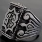 925 SILVER MEDIEVAL TRIBAL CRUSADER HEAVY SOLID KING BIKER CHOPPER RING US sz 10