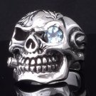 GOTHIC CROSS 925 STERLING SILVER BLUE ZIRCONIA OUTLAW KING RING US SZ 7 TO 15