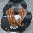 CARVED AMERICAN EAGLE CHOPPER LOWRIDER OUTLAW BIKER MOTORCYCLE LEATHER SADDLEBAG