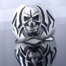 925 STERLING SILVER TRIBAL SKULL CRUSADOR MOTORCYCLE RIDER RING US SZ 7 TO 15