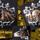925 STERLING CROWN BIKER SKULL BAT WING OUTLAW RING US SZ 7 TO 15