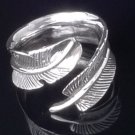 CUSTOM ANGEL 925 STERLING SILVER LADIES LEAF FEATHER RING US SZ 7 TO 15