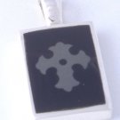 925 STERLING SILVER GOTHIC CROSS RESIN ELEGANT PENDANT