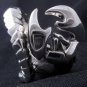 925 STERLING SILVER SCORPION BLACK GEM BIKER KING RING US sz 12