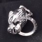 925 STERLING SILVER LION JAGUAR COUGAR GOTHIC CROSS MOTORCYCLE RIDER PENDANT