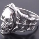925 Silver Skull Bone Rockstar Lowrider  Ring US sz 11.5