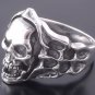 925 Silver Skull Bone Rockstar Lowrider  Ring US sz 11.5