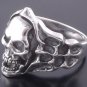 925 Sterling Silver Skull Bone  Outlaw Ring US sz 8