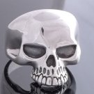 925 STERLING SILVER KEITH RICHARD SKULL CUSTOM BIKER RING US sz 9.5 NEW