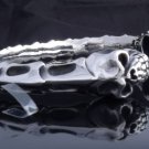 STAINESS STEEL SKULL CHOPPER BIKER SKULL BANGLE NEW