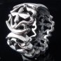 Sterling Silver Cross Biker Tribal Gothic Rockstar Ringus sz 7 to 15