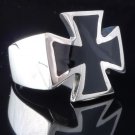 Silver Maltese Cross Biker Chopper king Ring us sz 7 to 15