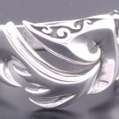 925 STERLING SILVER FIRE TATTOO MUSIC PLAYER BIKER RING US sz 7.25