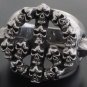 925 Sterling Silver Super Skull Piece Symbol Outlaw Chopper Ring us sz 7 to 15
