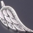 925 STERLING SILVER WHITE ZIRCONIA WING BIKER KING PENDANT