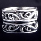925 STERLING SILVER TRIBAL BIKER RING US sz 9