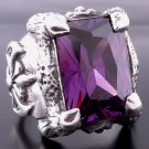 CLAW 925 STERLING SILVER BATTLE AXE PURPLE GEM OUTLAW LIVE TO RIDE RING 7 to 15