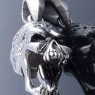 STAINLESS STEEL MOVING TOUNGE SKULL OUTLAW MUSIC PLAYER PENDANT
