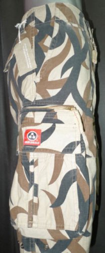 NEW MOLECULE CARGO BEIGE CAMO TOUGH 100% COTTON SHORTS  S-L