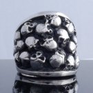 HUGE STAINLESS STEEL SKULL YARD ROCKER LOWRIDER RING US SZ 11