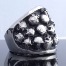 HUGE STAINLESS STEEL SKULL YARD CHOPPER RING US SZ 9 NEW