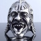 HUGE STAINLESS STEEL  DEMON BIKER RING US SZ 10