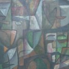 Abstract Medium Oil Bali Painting