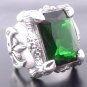 925 SILVER CLAW ZIRCONIA GEMSTONE MOTORCYCLE BIKER RING US sz 12.5 NEW