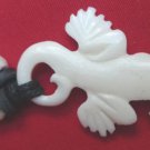 CARVED BUFFALO GECKO PENDANT NECKLACE WITH STRING ADJUSTABLE