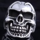 925 STERLING SILVER AMAZING SKULL HEAVY BIKER RING US sz 11