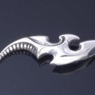 925 Sterling Silver Fish Hook Biker Chopper Pendant