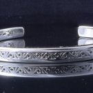 925 STERLING SILVER TRIBAL MAORI ENGRAVED CHOPPER BRACELET BANGLE 2.3" wide