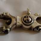 925 STERLING SILVER CHOPPER SKULL CLASP