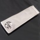 925 STERLING SILVER LOWRIDER SKULL BIKER CHOPPER KING MONEYCLIP