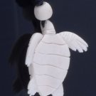 CARVED BUFFALO BONE TURTLE NECKLACE WITH STRING ADJUSTABLE